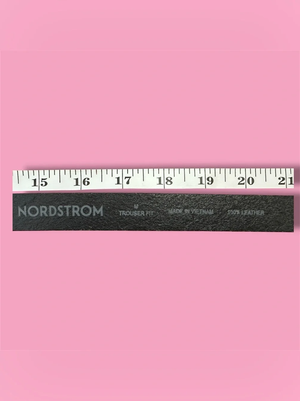 Nordstrom Black Leather Belt with Tortoiseshell-Style Buckle